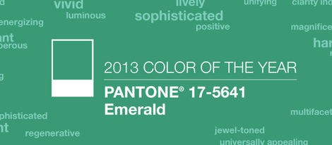 Verde esmeralda, el color del año 2013 según Pantone