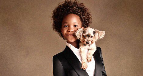 Quvenzhané Wallis posando para Armani Junior