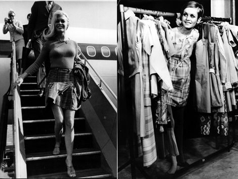 Briggitte Bardot y la modelo Twiggy