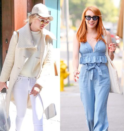 El conjunto serenity de Emma Roberts y la paleta de blancos de Gigi Hadid: Mejor vestidas de la semana