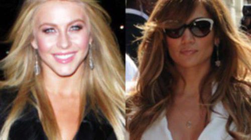 Julianne Hough y Jennifer Lopez: mismo vestido, dos colores