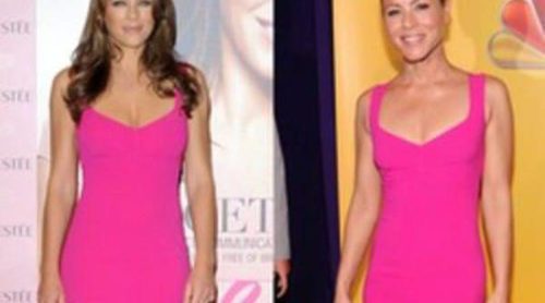 Maria Bello y Liz Hurley, pasión por el rosa