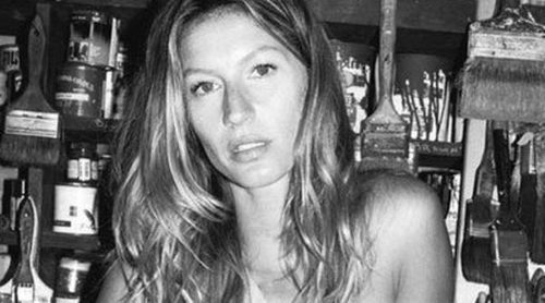 Gisele Bündchen, en blanco y negro y con la cara lavada, posa para Sonia Rykiel