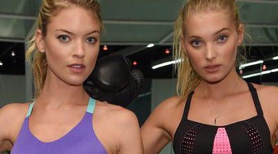 Martha Hunt y Elsa Hosk se suben al ring para presentar la línea Sport 2016 de Victoria's Secret