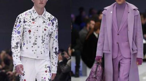 Versace estandariza el morado y los detalles metalizados en su colección otoño/invierno 2016