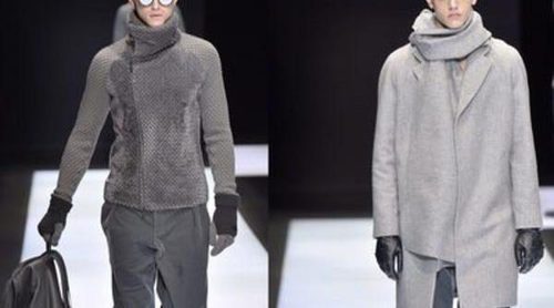 La rigidez de Armani en un desfile en blanco y negro en Milán para el invierno 2016