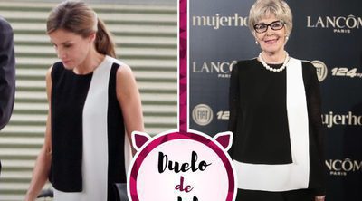 La Reina Letizia y Concha Velasco apuestan por la misma camisa de Carolina Herrera