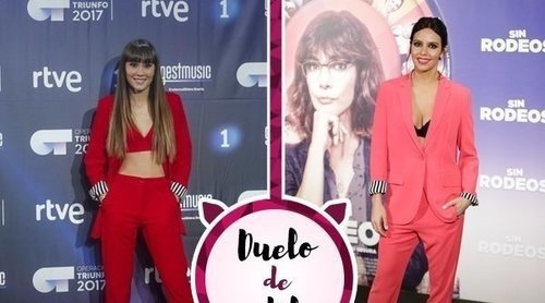 Cristina Pedroche le 'copia' el look a Aitana y apuesta por el mismo traje de chaqueta