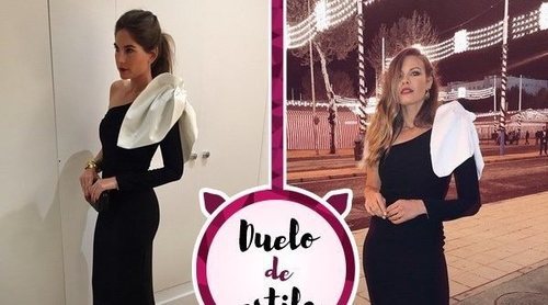 Lourdes Montes y Jessica Bueno: Un mismo vestido bicolor para dos excuñadas