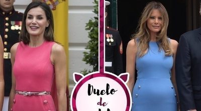 La Reina Letizia apuesta por un vestido de Michael Kors en su visita a EEUU que ya lució Melania Trump