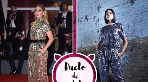 Blanca Suárez, Dua Lipa y el diseño metalizado de Alberta Ferretti. ¿A quién le sienta mejor?