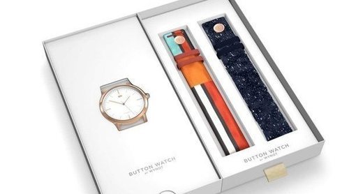 Dolores Promesas protagoniza su primera colección de relojes de la mano de Button Watch