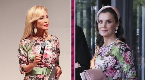 Carmen Lomana escoge el mismo vestido con el que la Reina Letizia acaparó todos los flashes en Japón