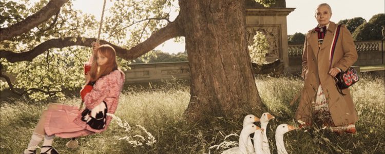 Vanessa Redgrave en la campaña de la colección 'Crucero 2017' de Gucci