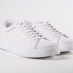 Zapatillas blancas con glitter de Dior Homme primavera/verano 2017