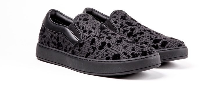 Sneakers negras con lentejuelas de Dior Homme primavera/verano 2017