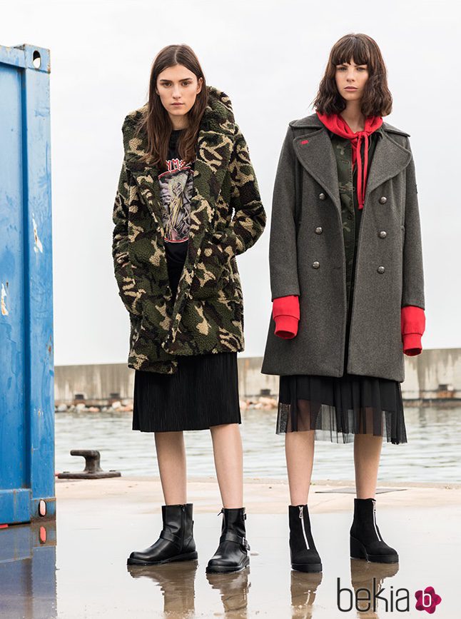 Abrigos de estilo militar de Pull&Bear invierno 2017