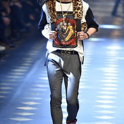 Mochila animal print de Dolce & Gabbana otoño/invierno 2017/2018 en la Milán Fashion Week