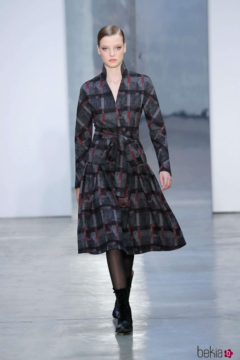 Abrigo de paño de Carolina Herrera otoño/invierno 2017/2018 en la New York Fashion Week