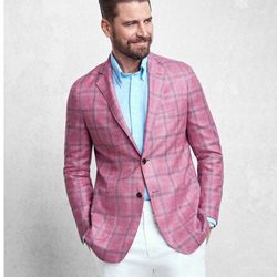 Americana rosa chicle de la colección Golden Fleece de Brooks Brothers primavera/verano 2017