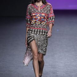 Vestido estampado de Custo Barcelona primavera/verano 2018 en la Madrid Fashion Week