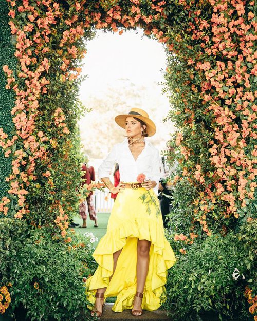 Lovely Pepa con un conjunto de falda asimétrica en 8º anuario de la gala Veuve Cliquot Polo Classic