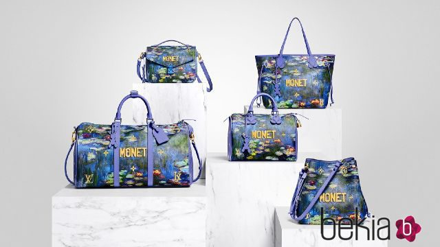 Distintos bolsos con diseño de la pintura MONET de la colección '#LVxKoons'