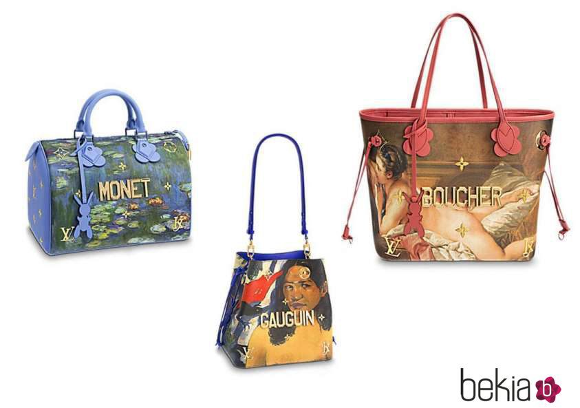 Bolsos MONET, GAUGUIN Y BOUCHER. de la colección  '#LVxKoons'