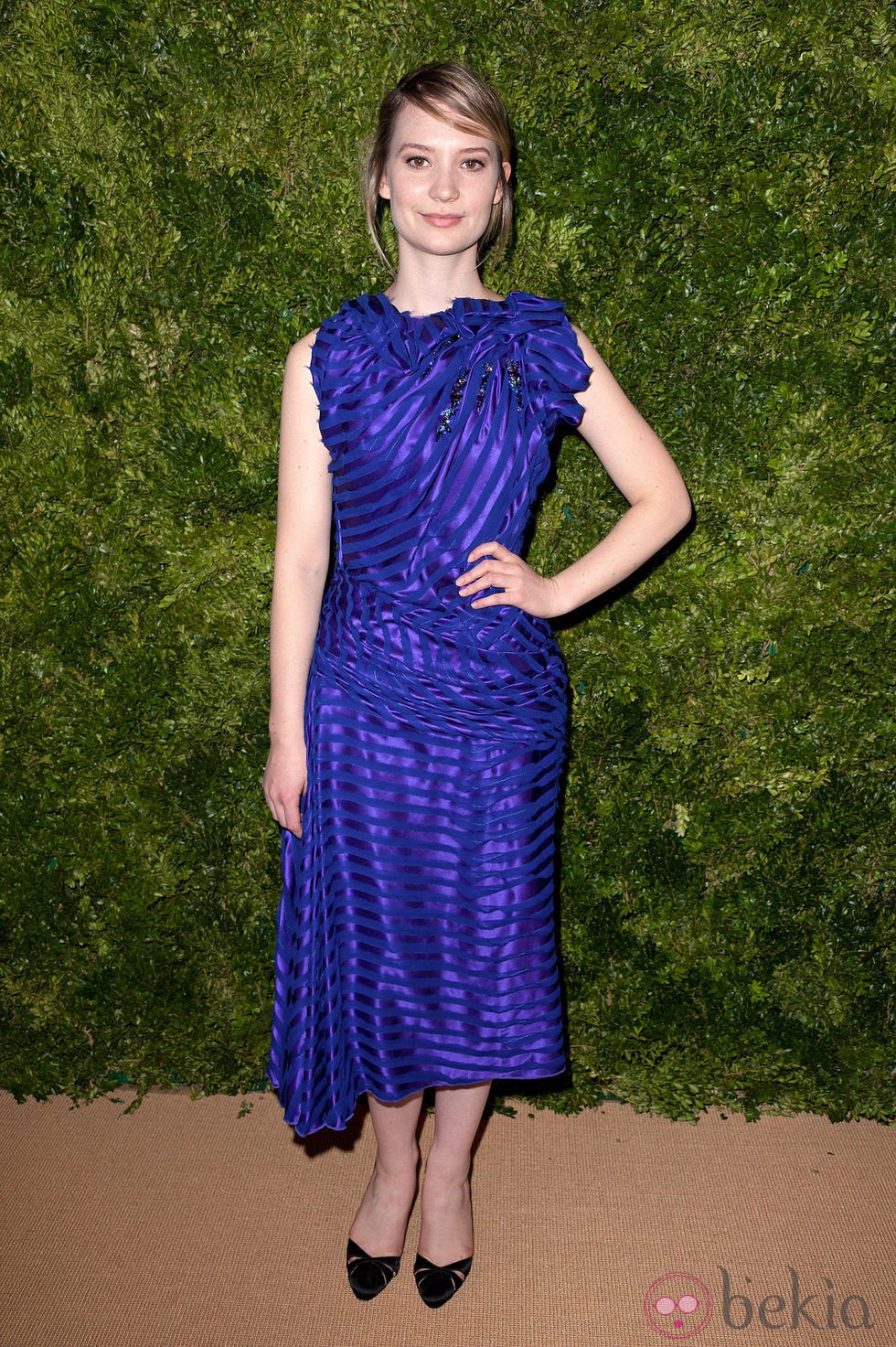 Look de Mia Wasikowska en la fiesta de Vogue en Nueva York