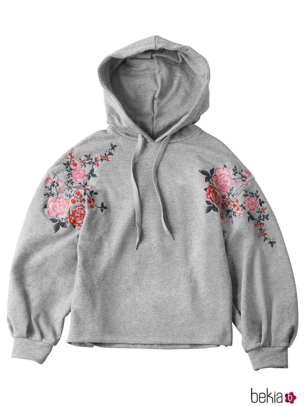 Sudadera gris con capucha para mujer de la colección de Primavera-Verano 2018 de Esprit