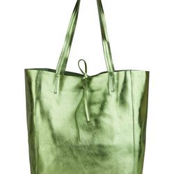 Bolso tipo saco verde metalizado para mujer de la colección de Primavera-Verano 2018 de Esprit