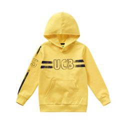 Sudadera amarilla con capucha para niño de la colección de Primavera 2018 de Benetton