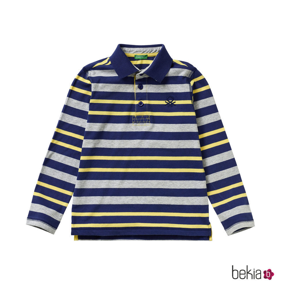 Polo a rayas para niño de la colección de Primavera 2018 de Benetton