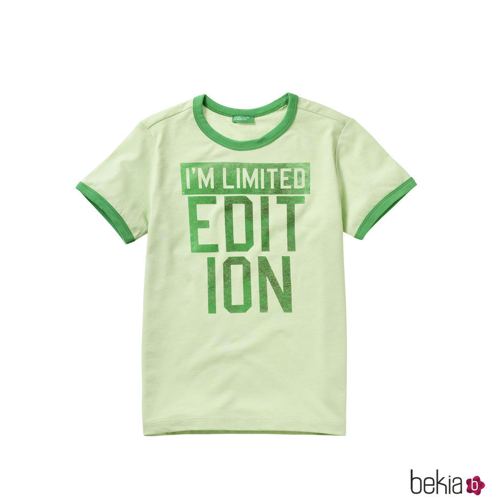 Camiseta 'Limited edition' para niño de la colección de Primavera 2018 de Benetton