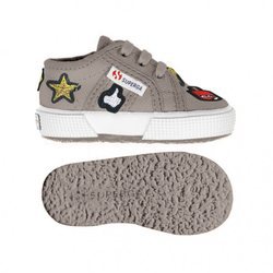 Zapatillas grises con parches de Superga Kids para la temporada primavera/verano 2018