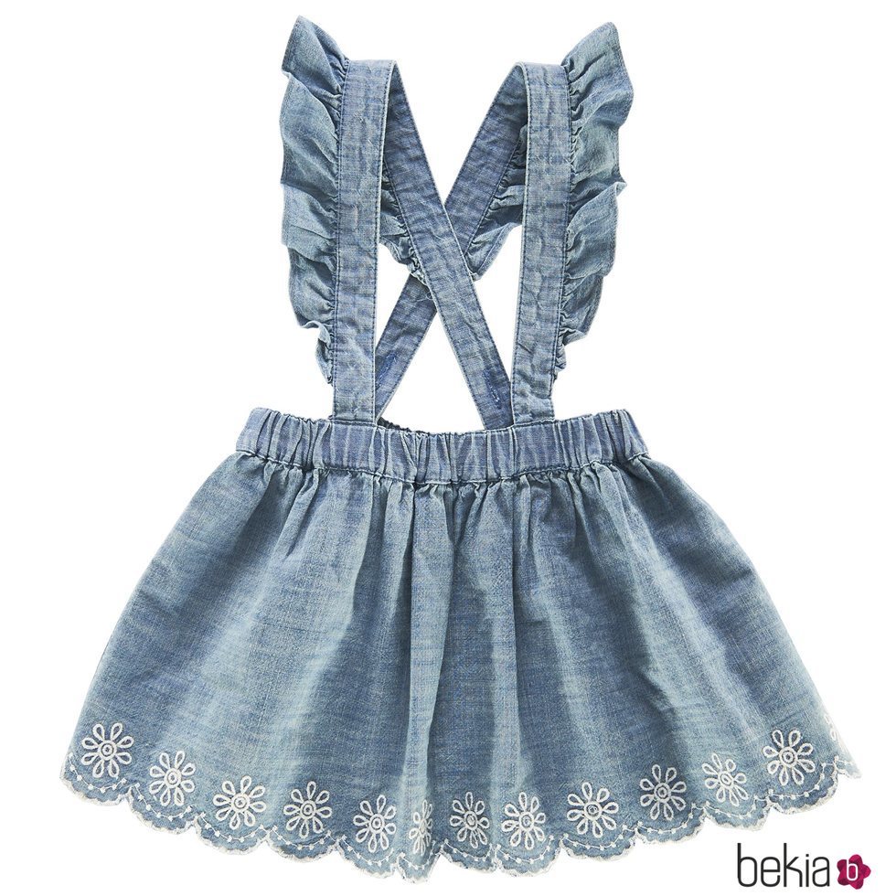 Pichi denim de bebe niña de la nueva colección primavera/verano 2018 de Chicco