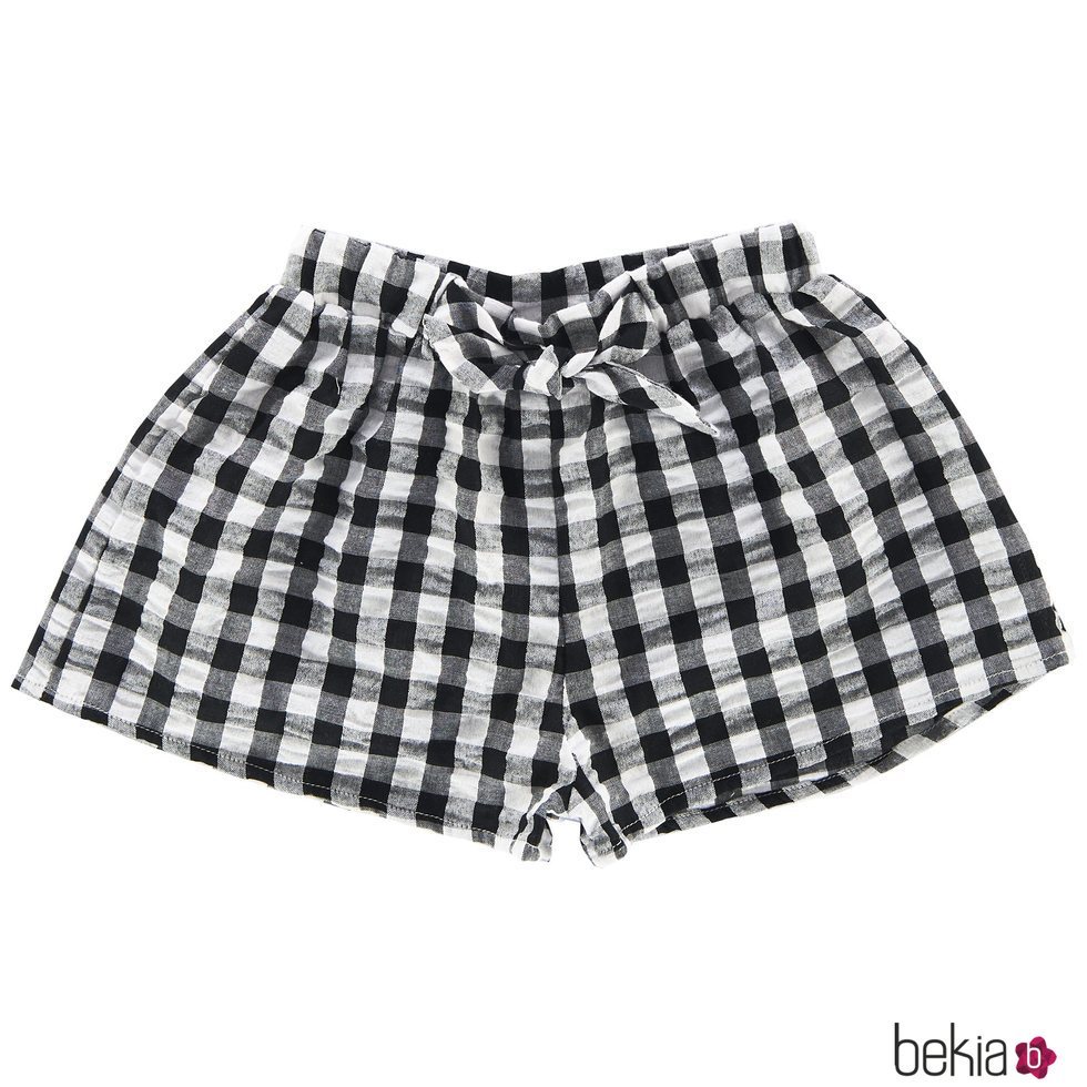 Pantalón corto de cuadros vichy de bebe niña de la nueva colección primavera/verano 2018 de Chicco