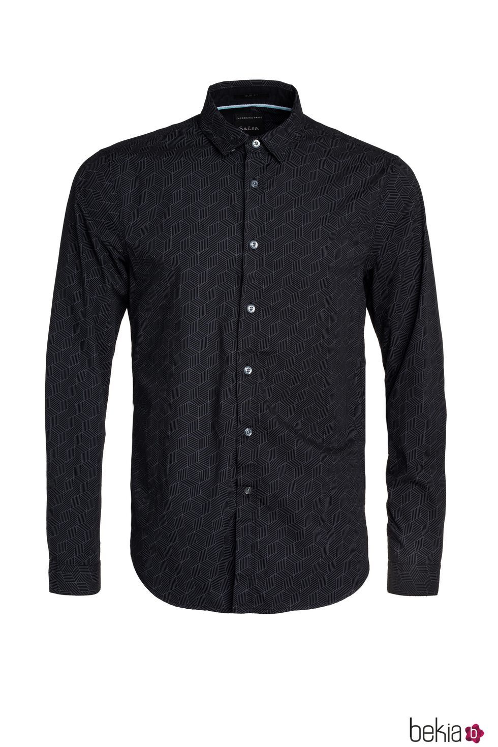 Camisa negra con estampados geométricos de Salsa para la primavera 2018