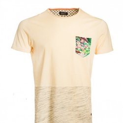 Camisa amarilla con el bolsillo de estampado tropical de Salsa para la primavera 2018