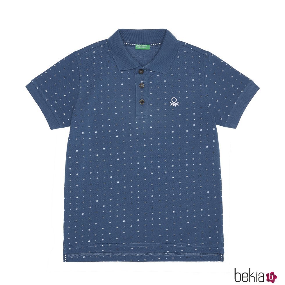 Polo azul marino de la nueva línea de Benetton Kids