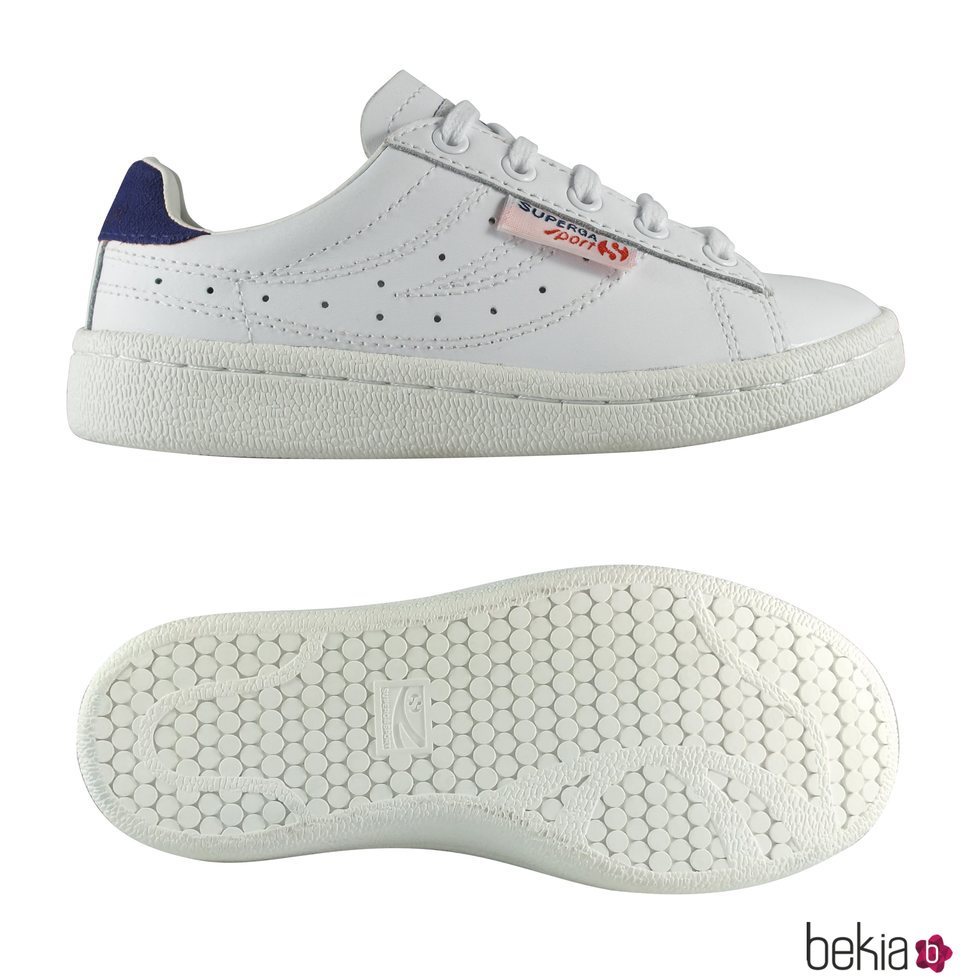 Zapatilla blanca de la nueva colección otoño/invierno 2018-19 de Superga Kids