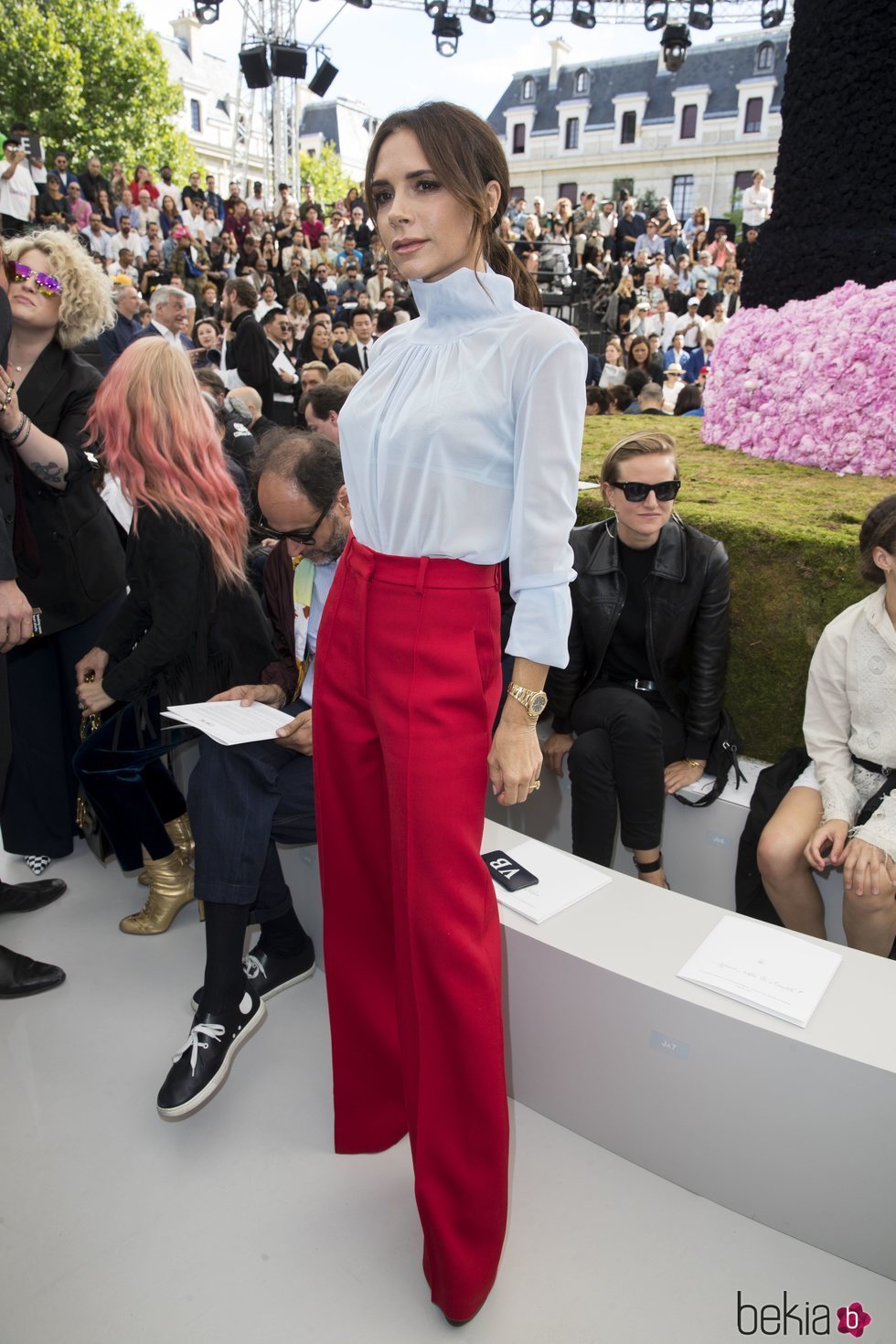 Victoria Beckham en el desfile de Dior en la París Fashion Week 2018