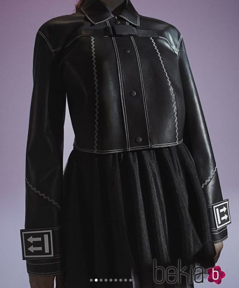 Chaqueta de cuero en color negro de la nueva colección de Virgil Abloh, Nike con Serena Williams 2018