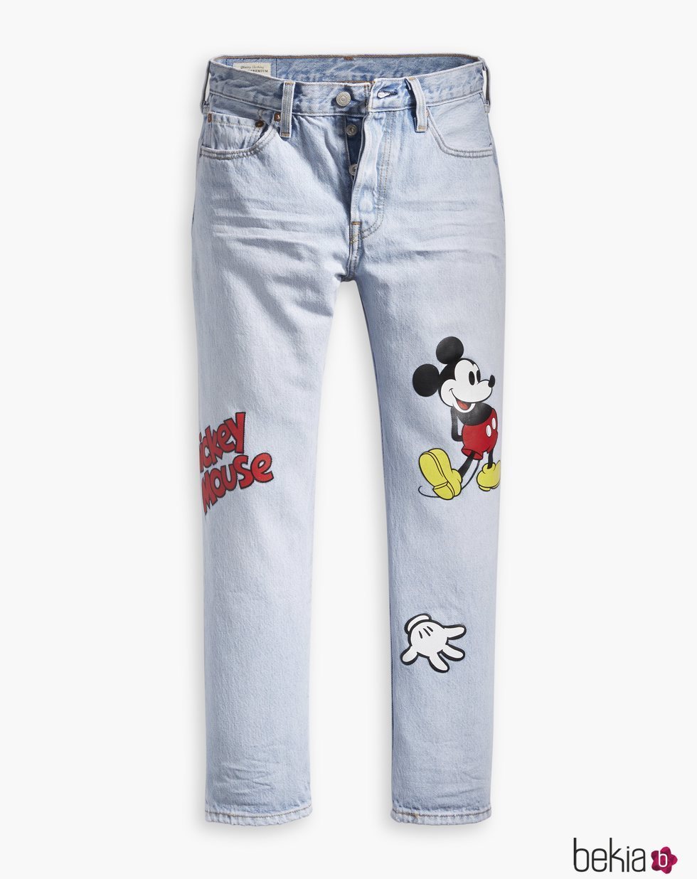 Vaqueros de la nueva colección de Levi's x Mickey Mouse