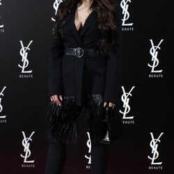 Rosalía con un look total black en la fiesta de 'Yves Saint Laurent: The Slim Rouge PurCouture'