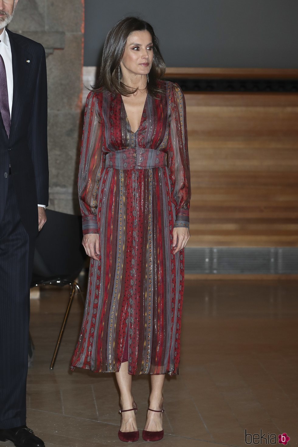 La Reina Letizia con un vestido hippie