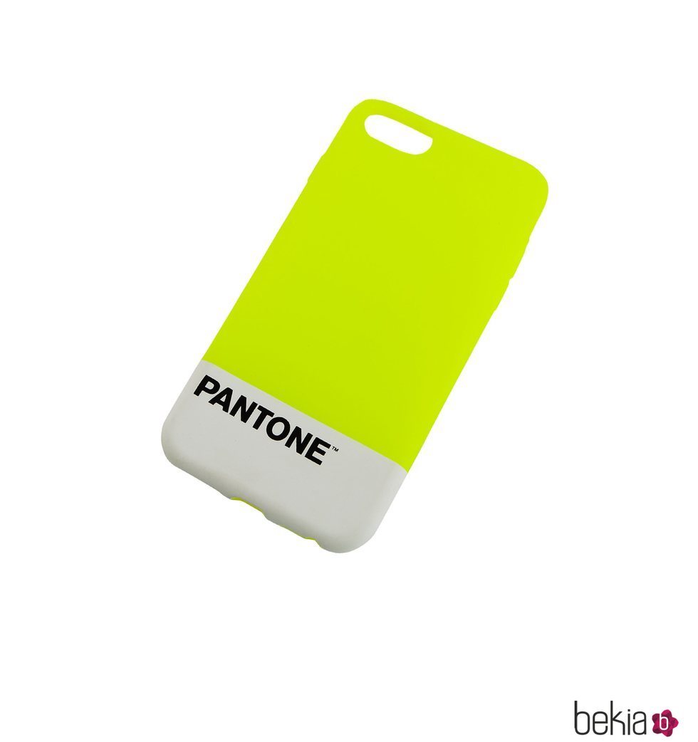 Funda móvil amarilla chico colección Pantone by Bershka