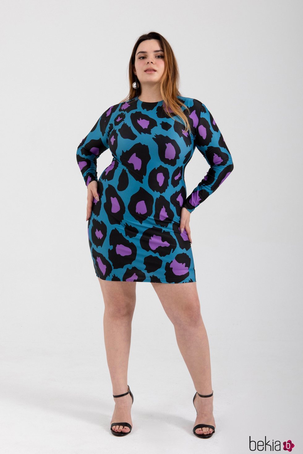 Vestido 'Blue Leopard Stretch' de la nueva línea 'curvy' de María Escoté