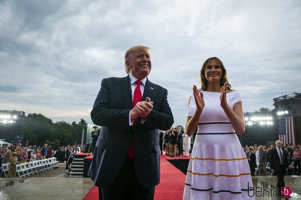 Melania Trump en la celebración del 4 de julio