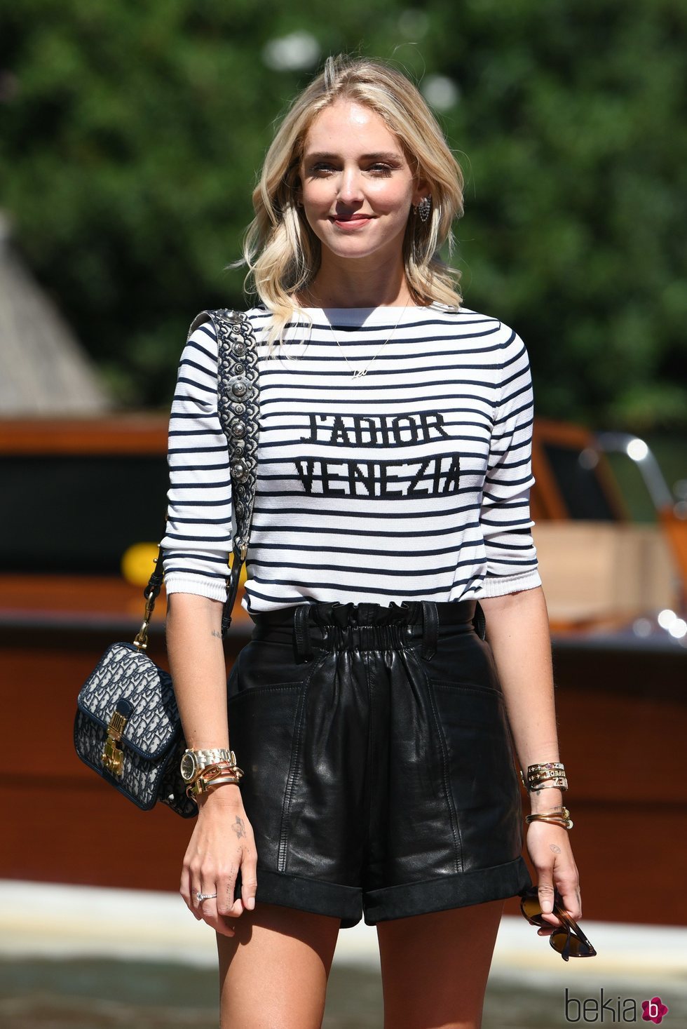 Chiara Ferragni vestida de DIOR a su llegada al Festival de Venecia 2019